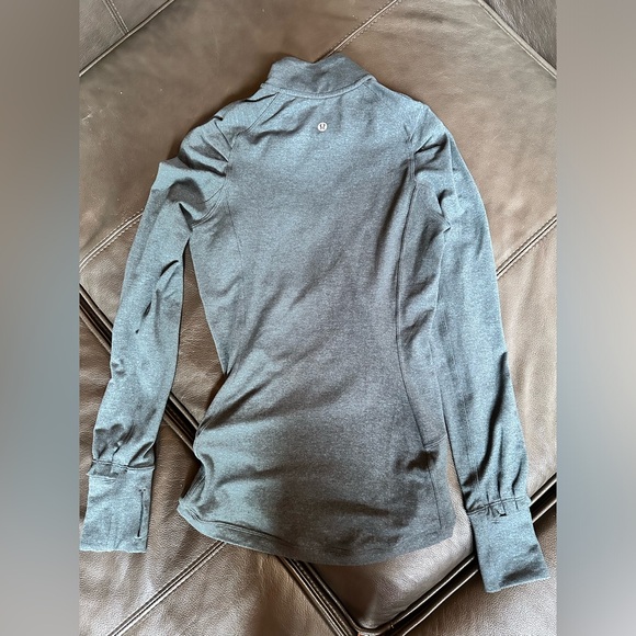 Lululemon Extra Mile 1/2 Zip - Heathered Nocturnal Teal / Black - Picture 11 of 11